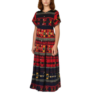 Vintage 90's Southwest‎ Midi Casual Dress  Medium Petite